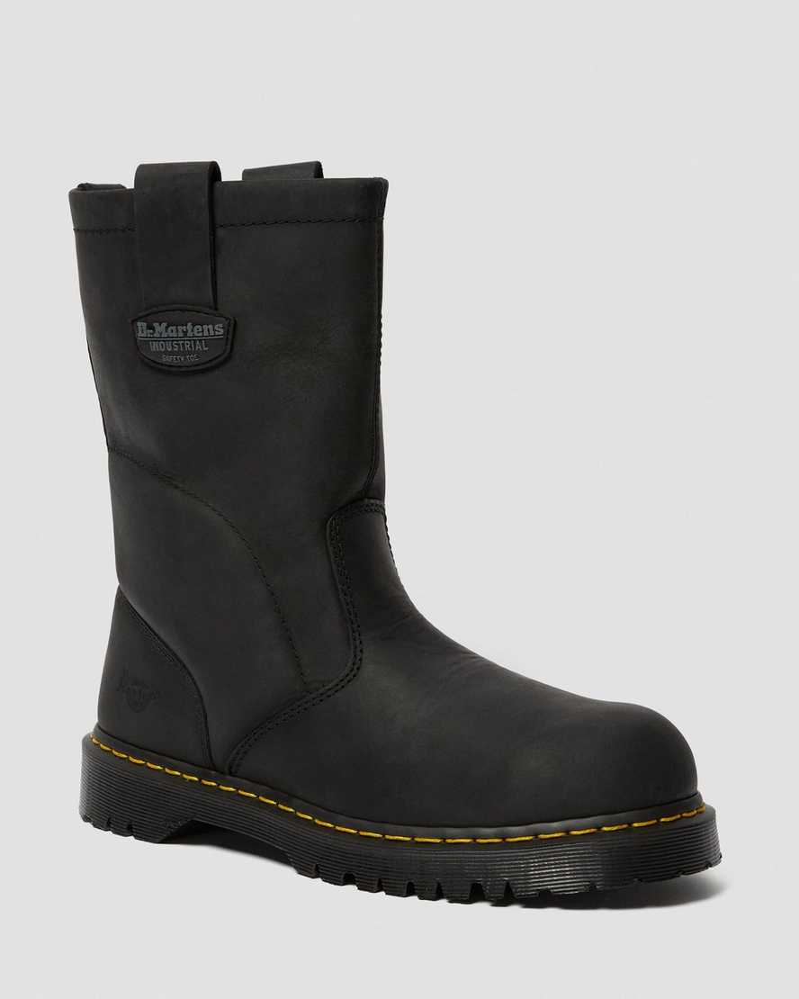 Dr. Martens Icon 2295 Greasy Deri Steel Toe Kadın Iş Botu - Bot Siyah |VEOUQ7915|